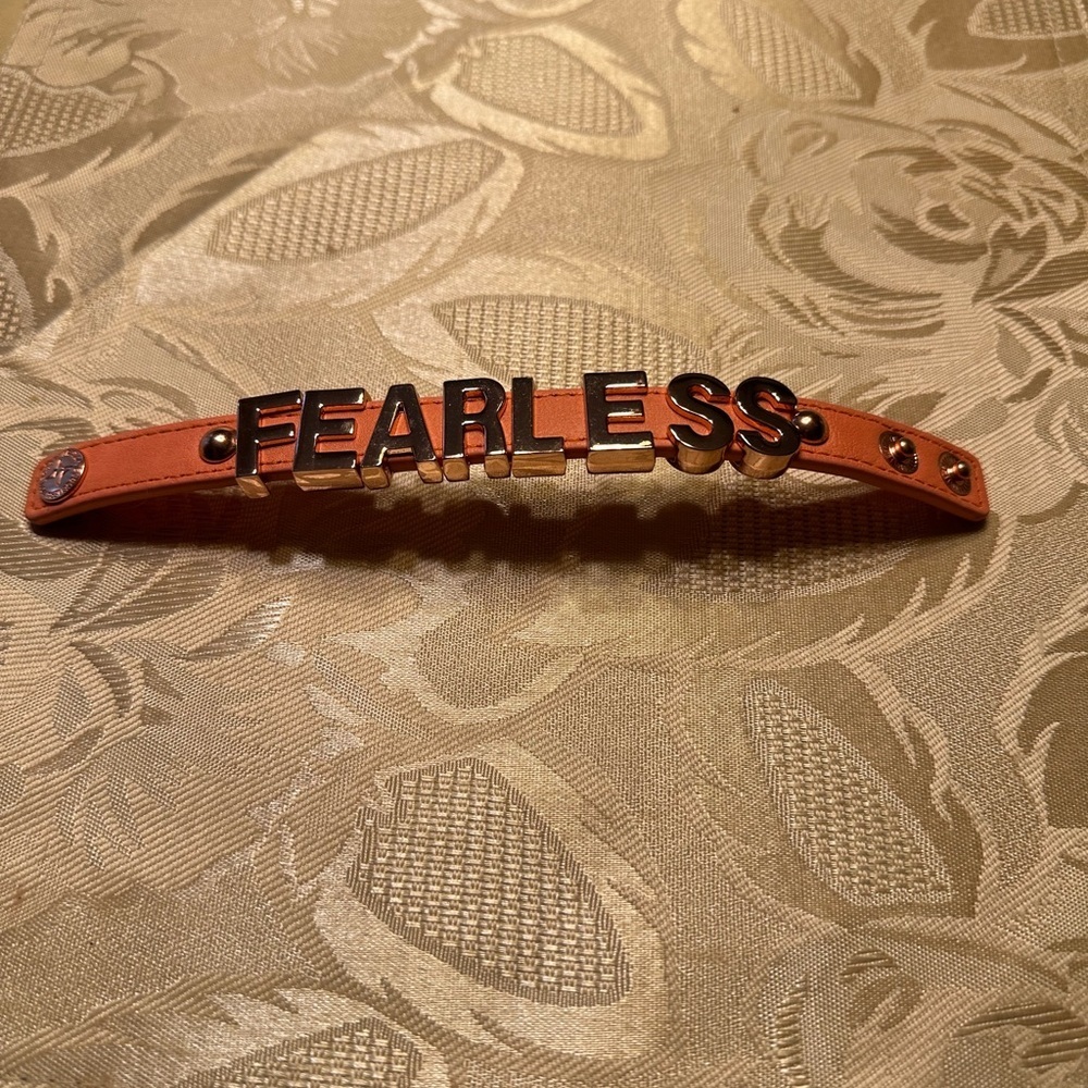 Fearless Brown Leather Bracelet